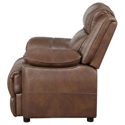 Ellington Upholstered Padded Arm Accent Chair Dark Brown