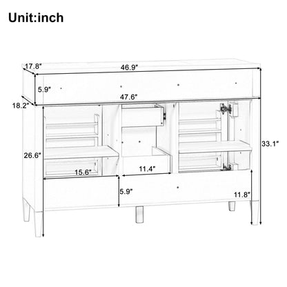 48 Inch Bathroom Vanity with Composite Sink Top