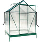 Polycarbonate house, Heavy Duty Outdoor Aluminum Walk-In House Kit With Rain Gutter, Vent And Door For Backyard Garden
