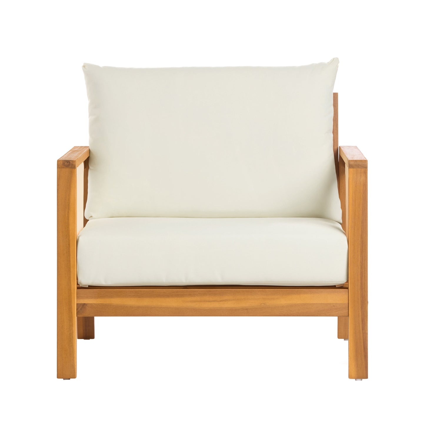 4-Pieces Sofa Set with Cushions Outdoor Loveseat & Coffee Table Set