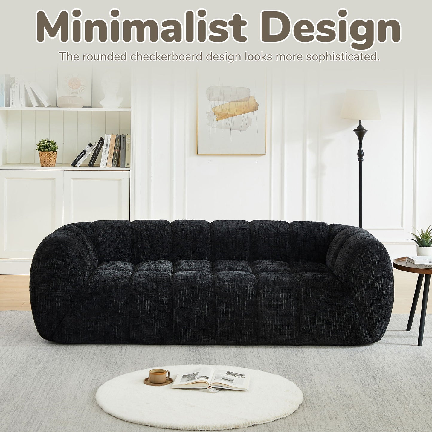 Modern Sofa With Piano Key Backrest