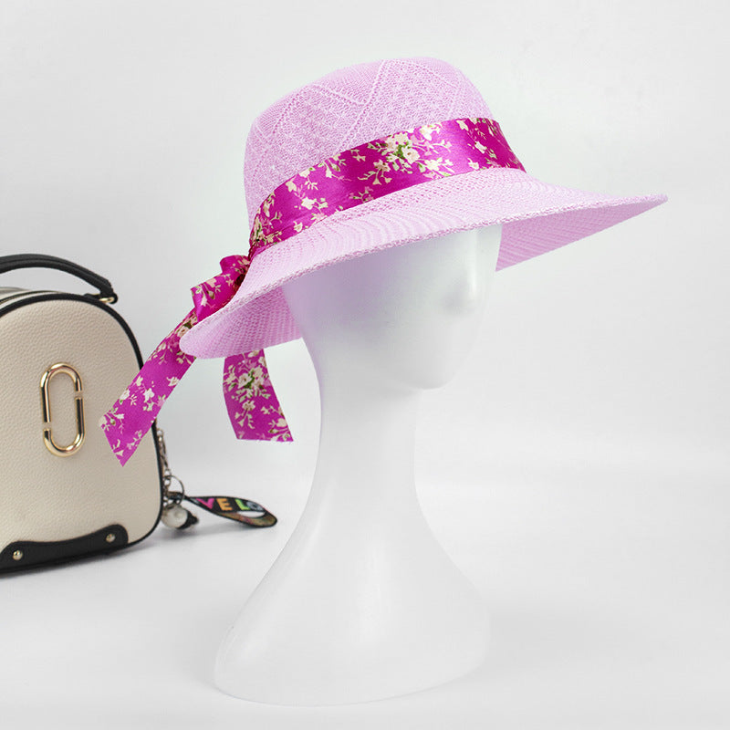 Faux Raffia Women's Sun HatSunscreen