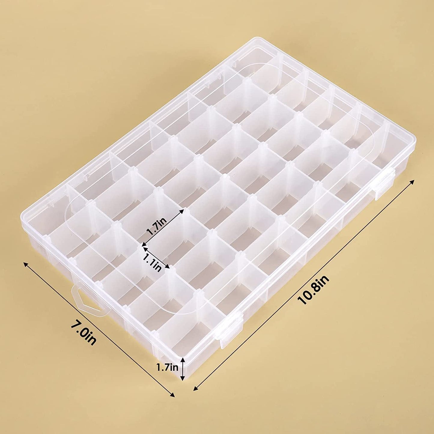 Cross-border 36 Grid Plastic Storage Box Craft Beads