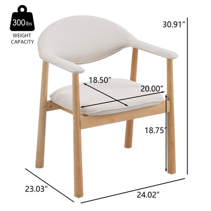 Upholstered Dining Chairs with Curved Back