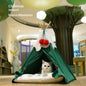 Christmas Tree Pet Bed, Thick Warm Semi-Enclosed Winter House For Cats & Dogs