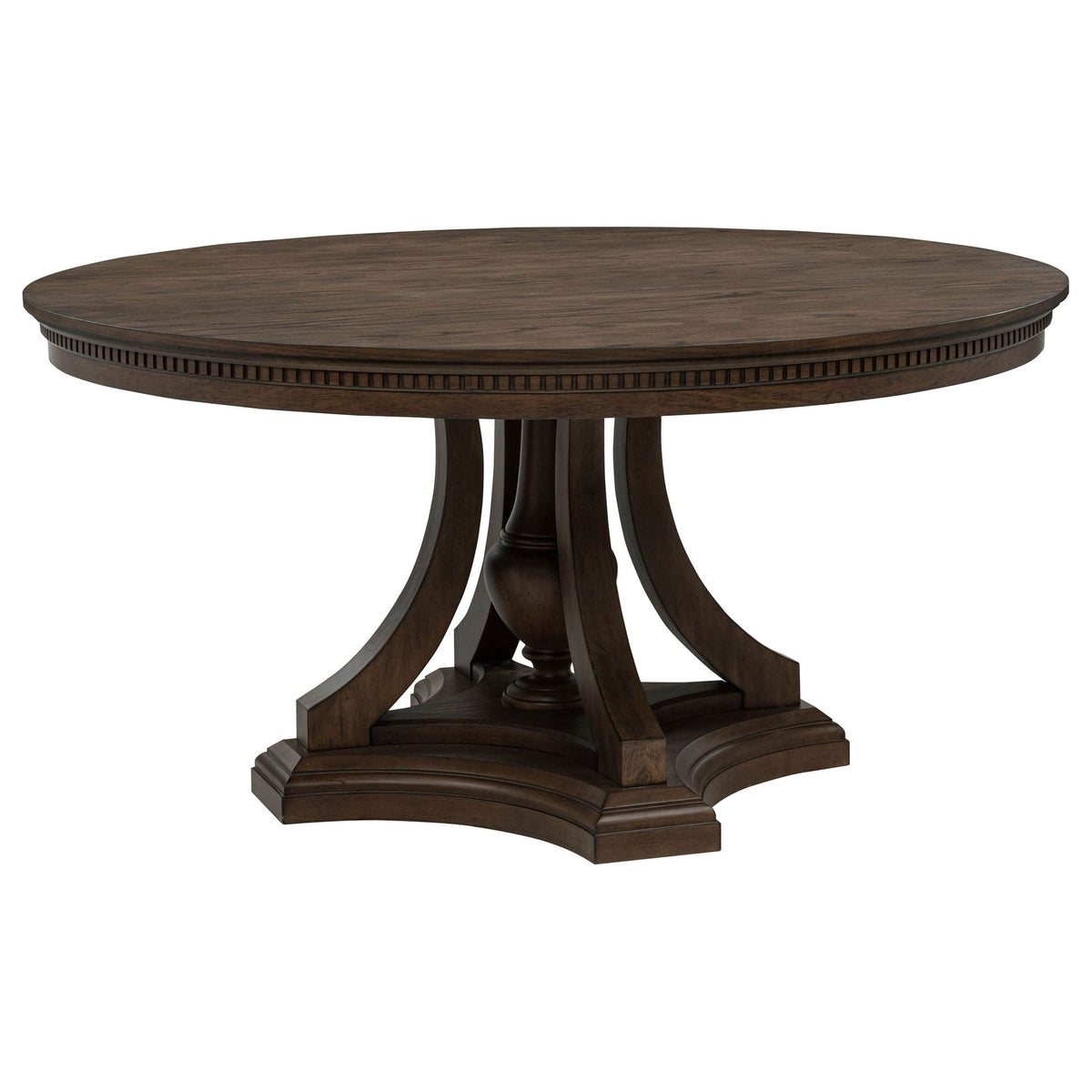 Ridgewell 5-piece Round Pedestal Dining Set Dark Oak