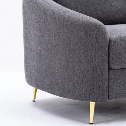 Yuina Linen Chair - Gray