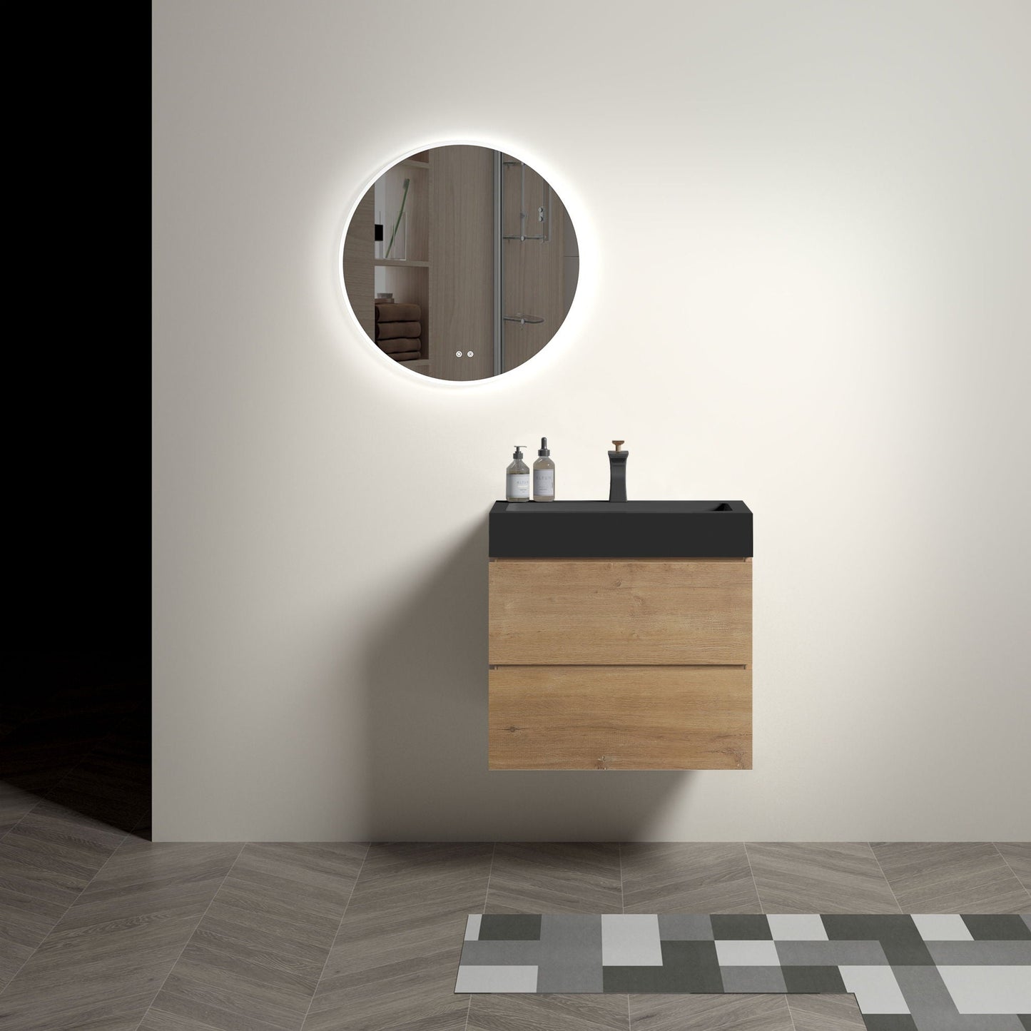Alice Natural Oak Bathroom Vanity With Sink