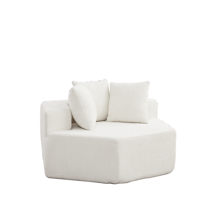 54-Inch Modern-Style Hexagonal Single Lounge Chair