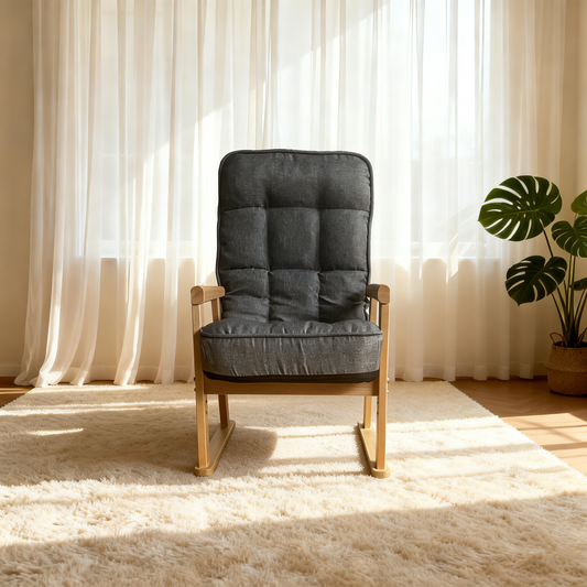 Modern Adjustable Lounge Chair with Three-Level Lumbar Adjustment