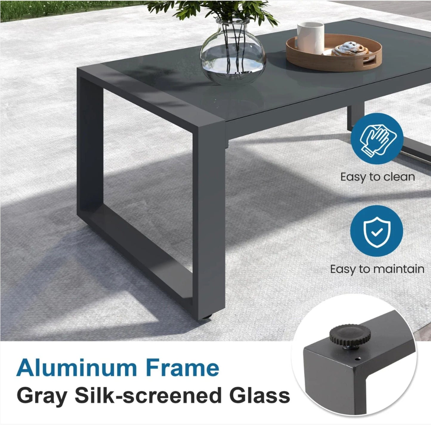 Modern Outdoor Sofa Set With Coffee Table