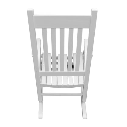 Classic Wooden Porch Rocker Chair Populus Wood Comfortable Design