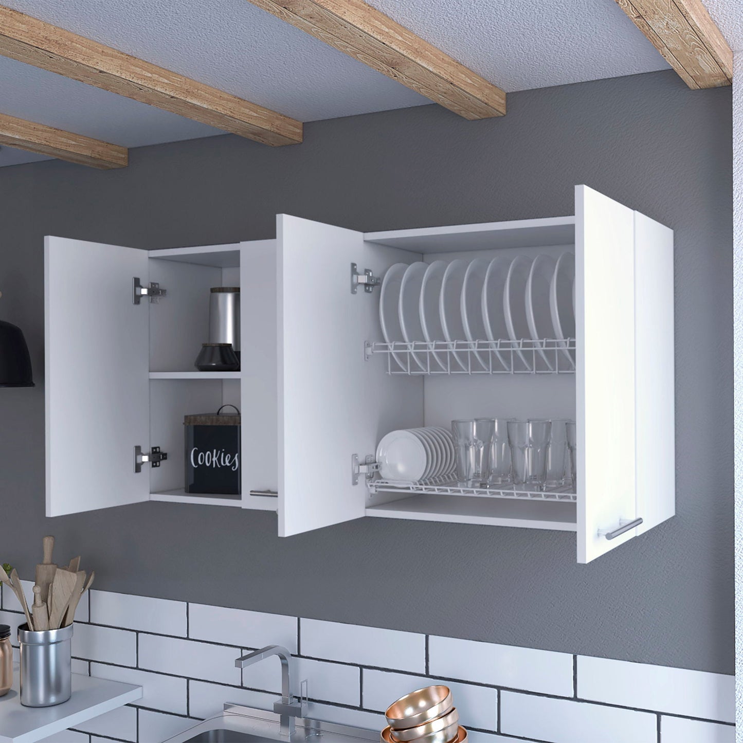 Kitchen Cabinet Durham Four Doors - White