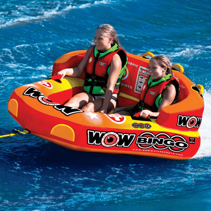 WOW Watersports Bingo 1-2 Person Cockpit Ski Tube with Secured Seating