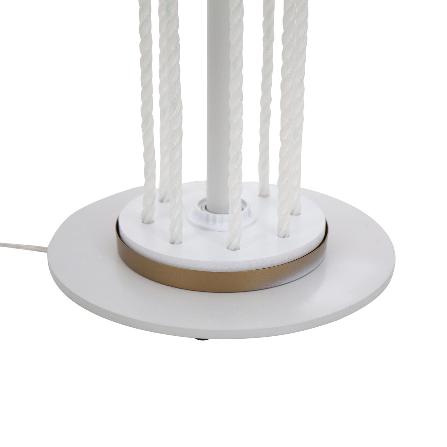 Rope Contemporary Floor Lamp - Natural / White