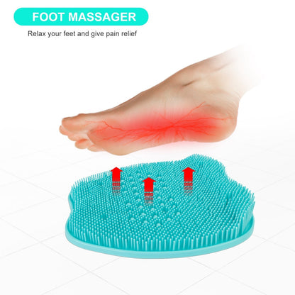 Shower Foot Scrubber Foot Massager Exfoliation Cleaner Mat Improve Foot Circulation Scrubber Foot Pain Relief Mat w/ Anti-slip Suction Cups