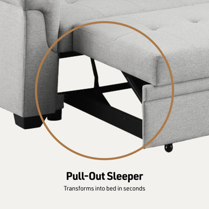 Lucca - Reversible Sleeper Sectional Sofa With Storage Chaise