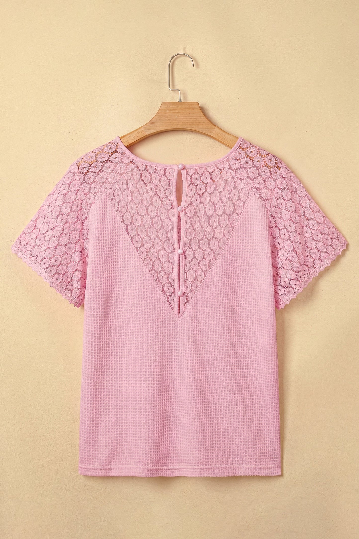 Nyomi Cutout Waffle Knit Blouse