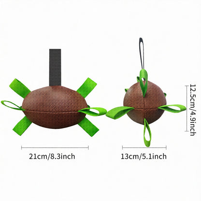 Interactive Chase Ribbon Pulling Rugby Dog Toy