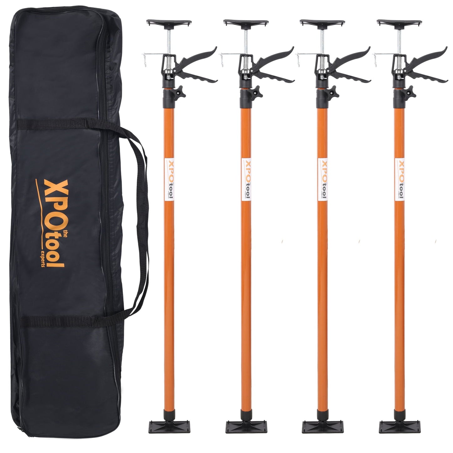 Adjustable Support Pole System for Drywalls and Cabinets with Carry Bag