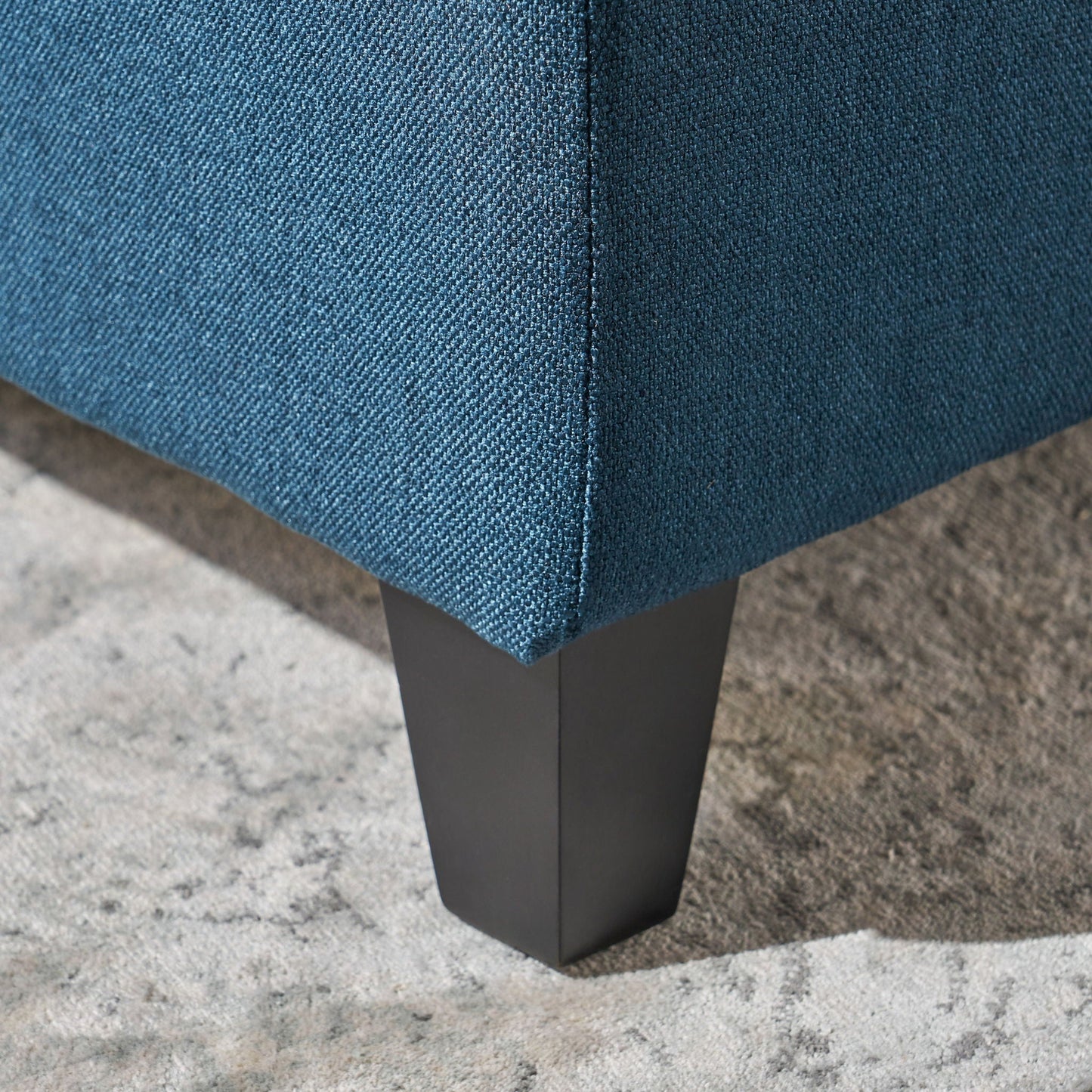Upholstered Storage Ottoman Bench, Foot Rest For Bedroom