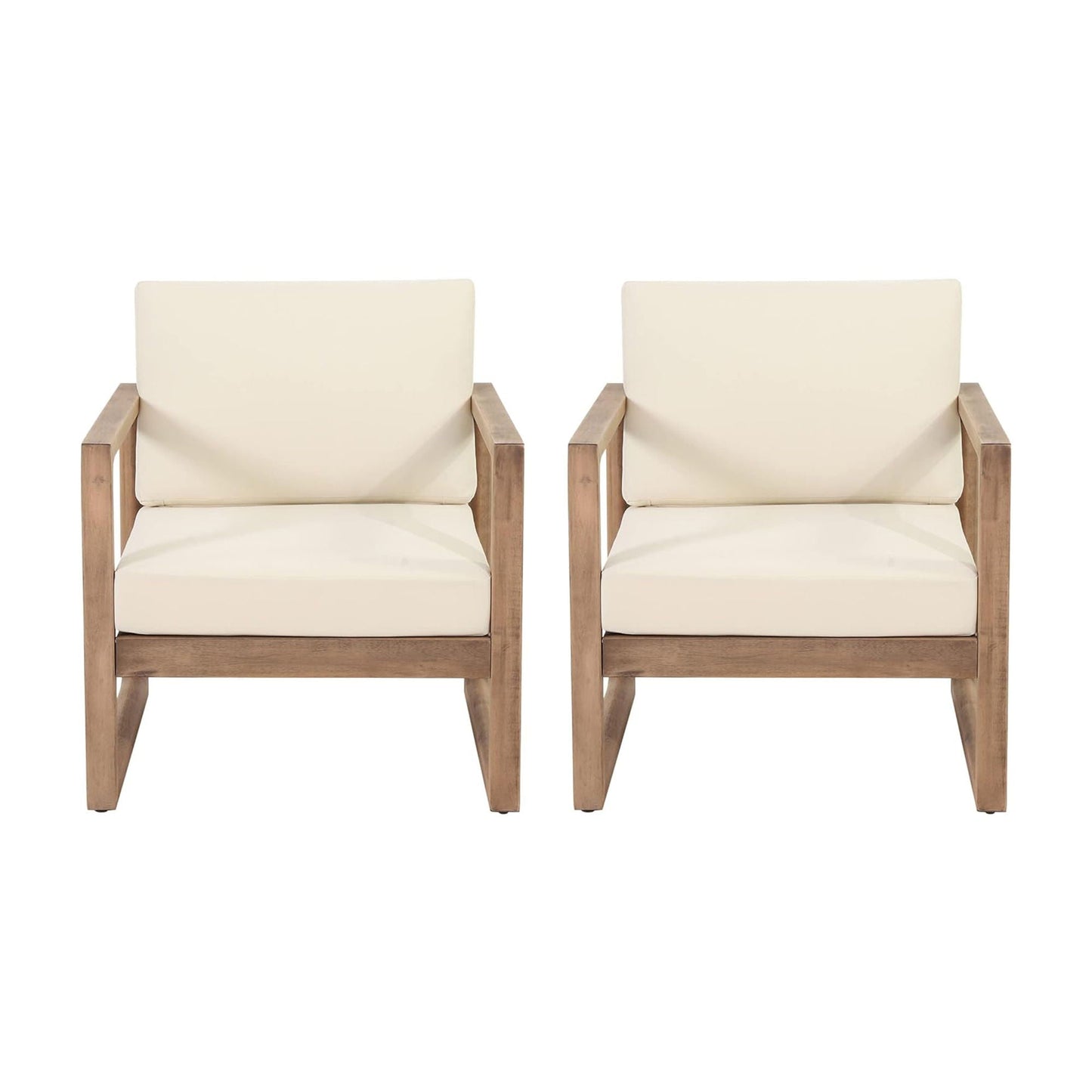 Outdoor Acacia Wood Patio Club Chair