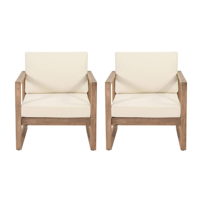 Outdoor Acacia Wood Patio Club Chair