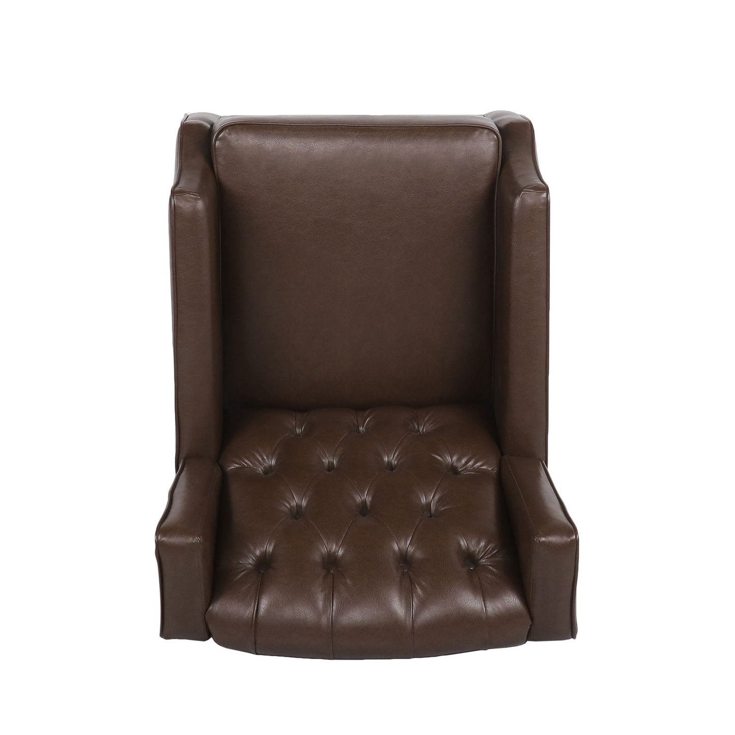 Amedou Contemporary Tufted Wingback Rocking Chair - Dark Brown
