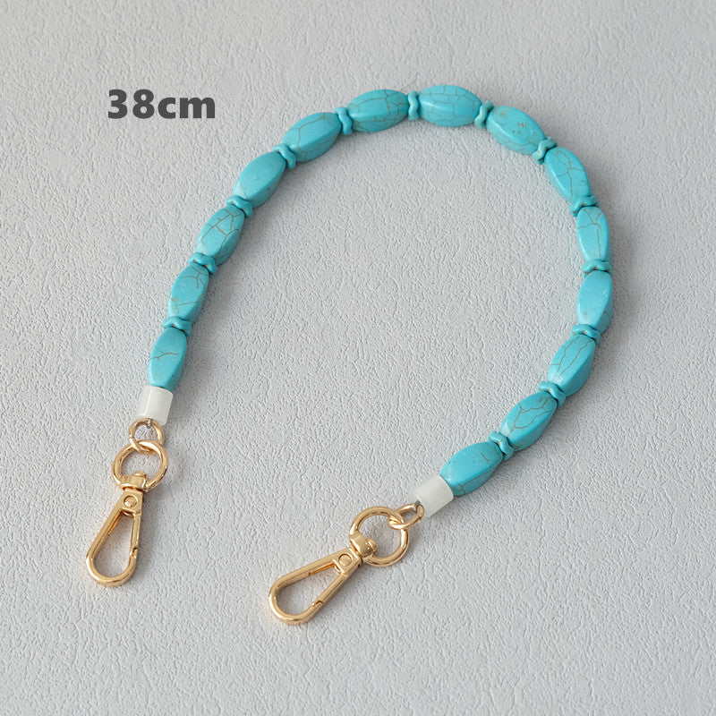 Vintage Turquoise Bag Chain Resin Chain
