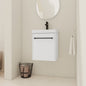 18" Floating Wall-Mounted Bathroom Vanity with Ceramic Sink