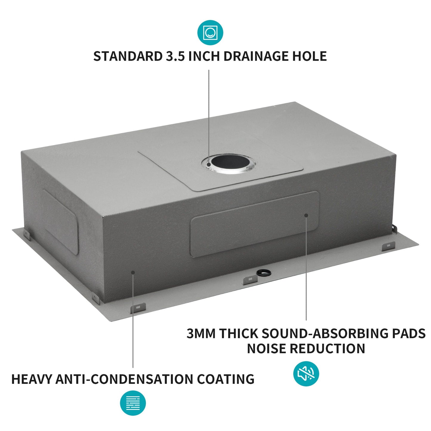 Stainless Steel Drop In Kitchen Sink, Topmount