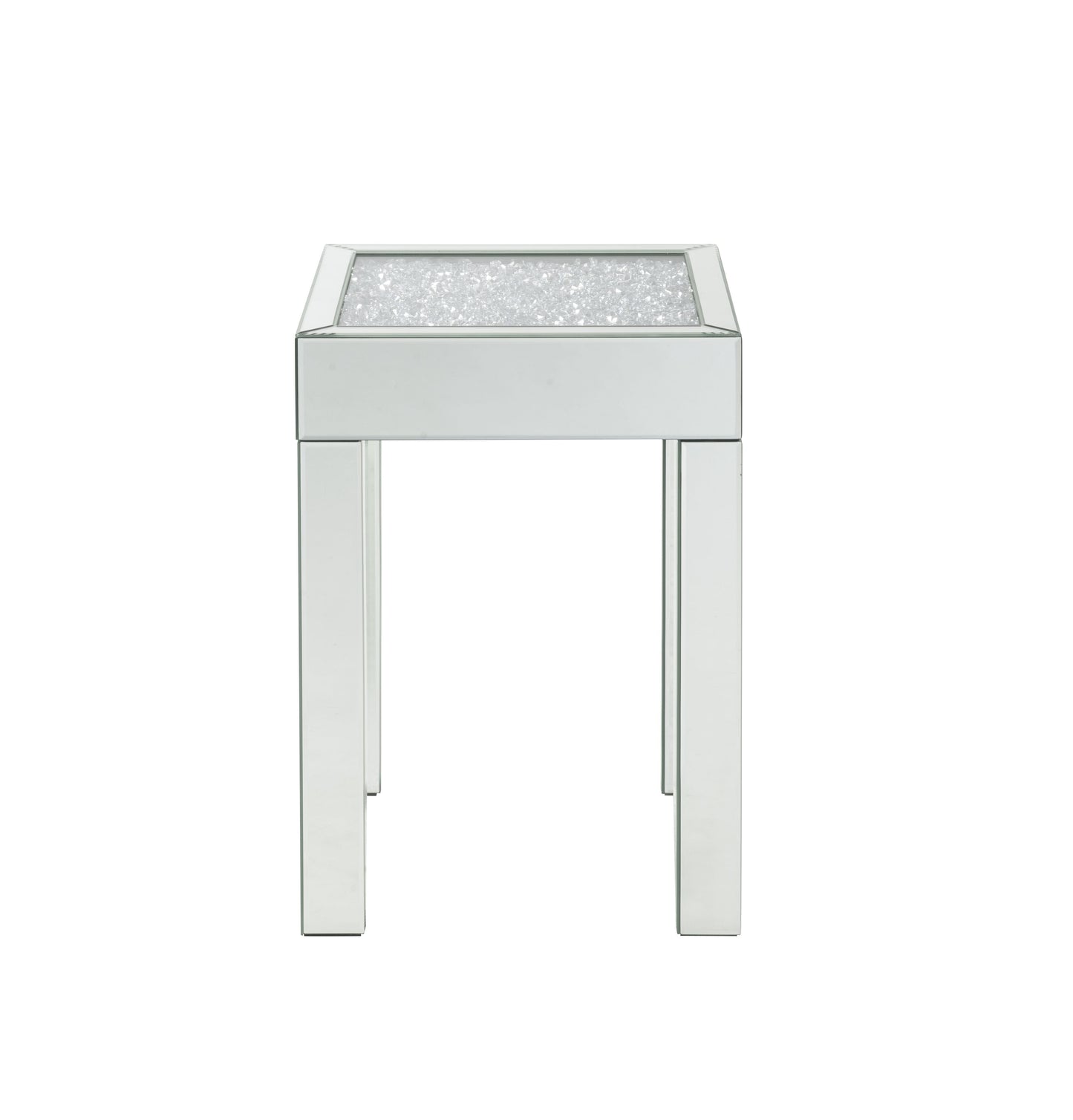 Noralie Mirrored & Faux Diamonds End Table