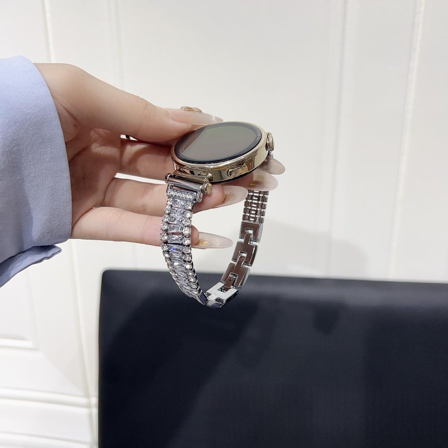 Shiny Zircon Metal Watch Band For Apple Watch Series 10 11 Ultra - Women's Fashionable Strap Accessory