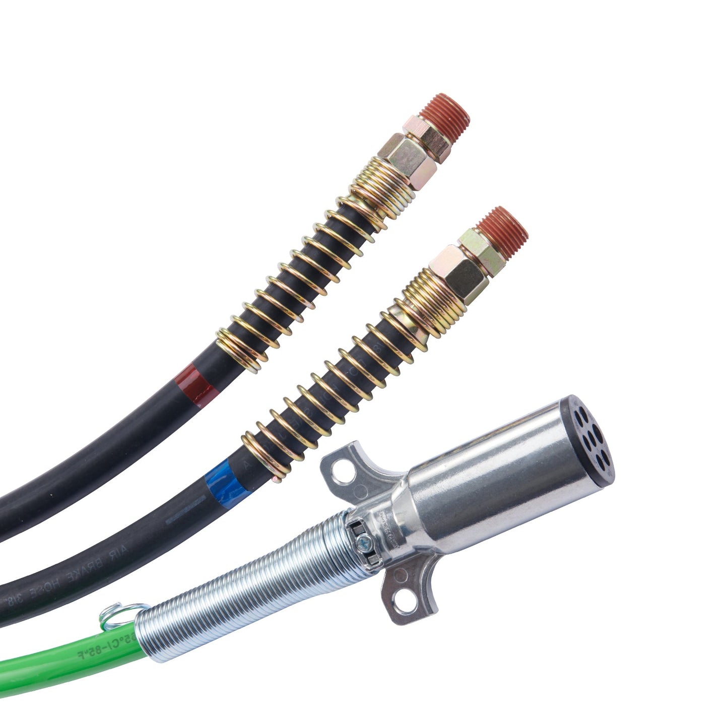 12FT Semi Truck Air Lines Kit with Glad Hands and 7-Way ABS Power Line