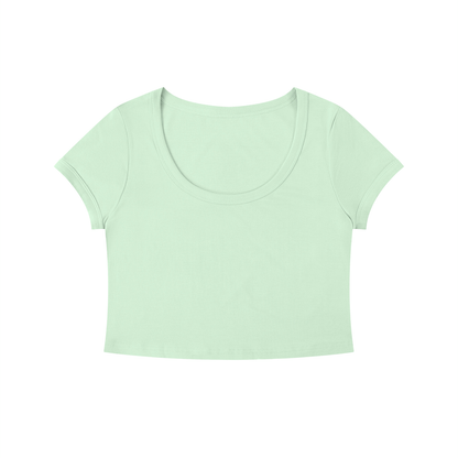 Loki & Ivy Women's Solid Color Slim Crop T-Shirt