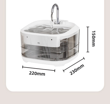 Large Capacity Fully Transparent Automatic Circulating Filtered Pet Water Fountain
