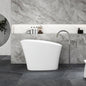 51-Inch Freestanding Solid Surface Deep Soaking Bathroom Bathtub with Seat