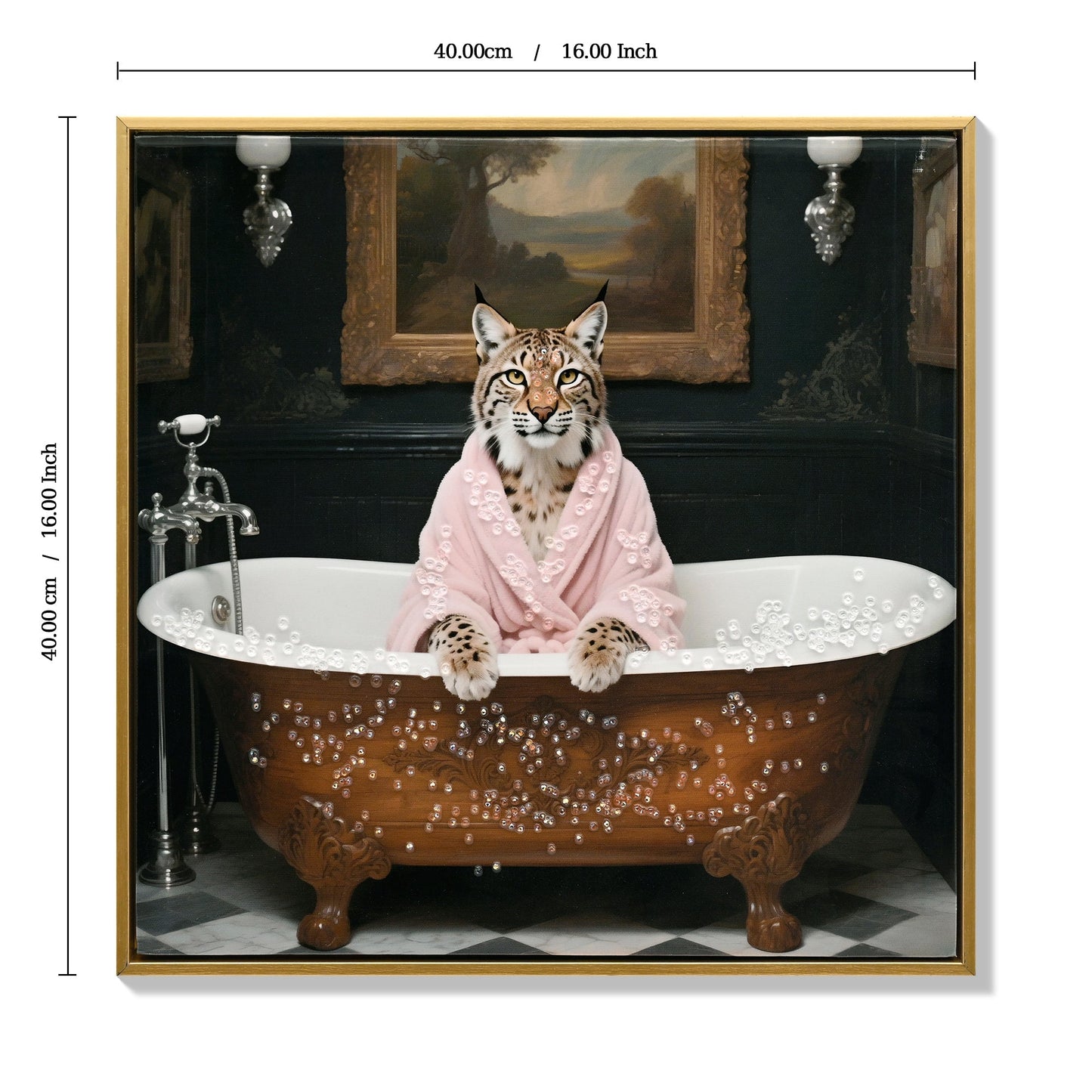 Tiger in Bathtub Wall Art Print Poster