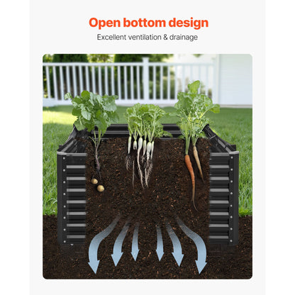 Metal Raised Garden Bed - 8 x 4 x 2 ft Outdoor Planter