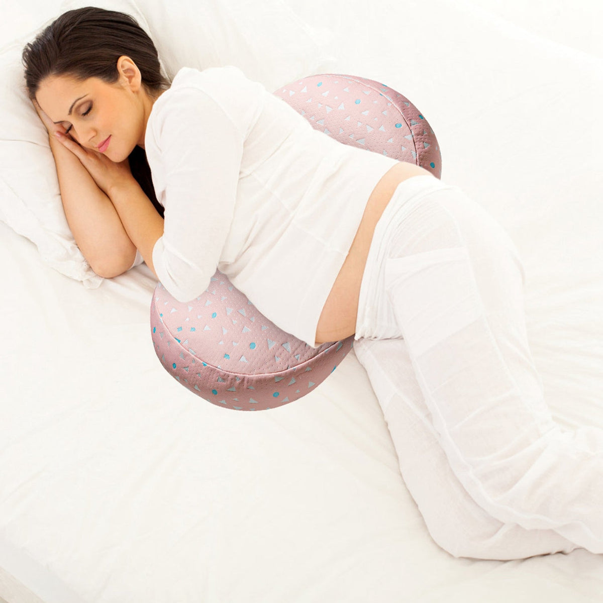 Pregnancy Pillows Adjustable Support Maternity PillowÊSoft Side Sleeper Pregnancy Pillows Wedge Pillow with Detachable Pillow Cover
