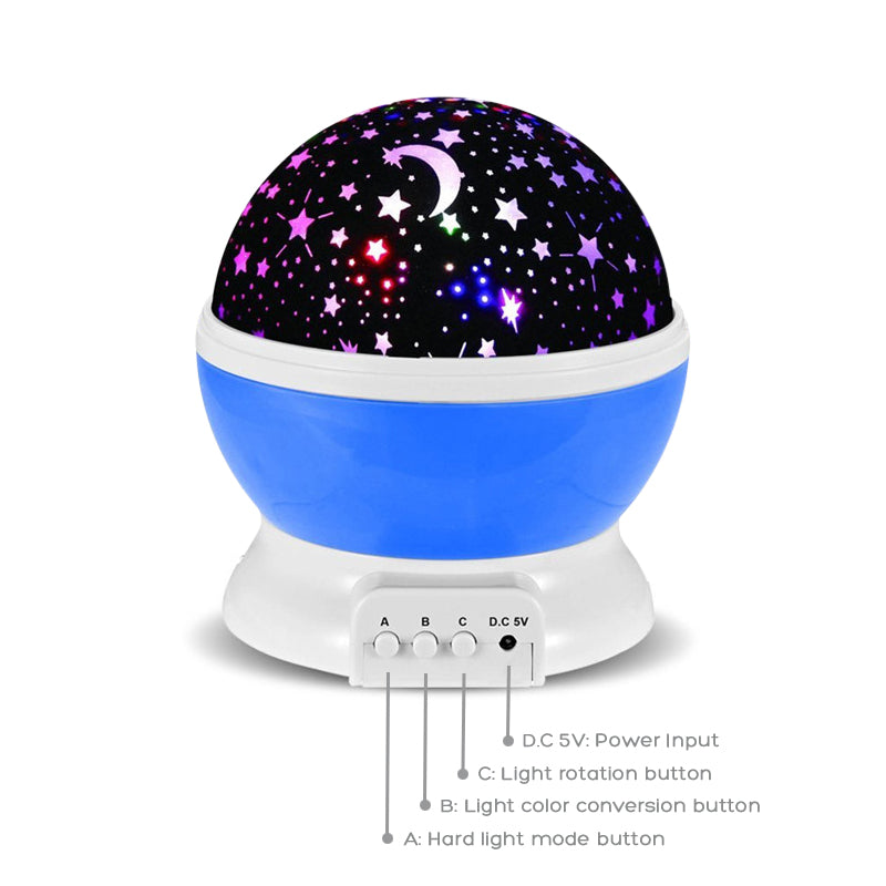 FlipStylez™ Celestial Pearl Multi-Mode Smart Projector | 360° Rotating Starry Sky Projector & Night Light with 6 Projection Films