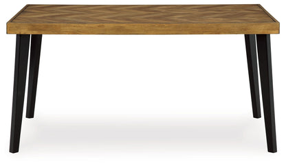 Blondon - Rectangular Drm Table Set (Set of 7) - Brown / Black