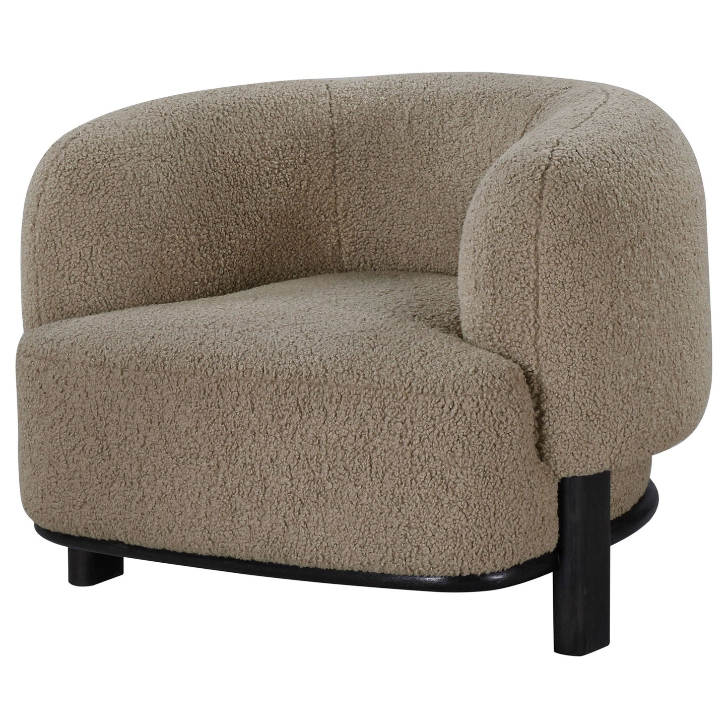 Lawler Upholstered Barrel Back Accent Chair Brown and Black