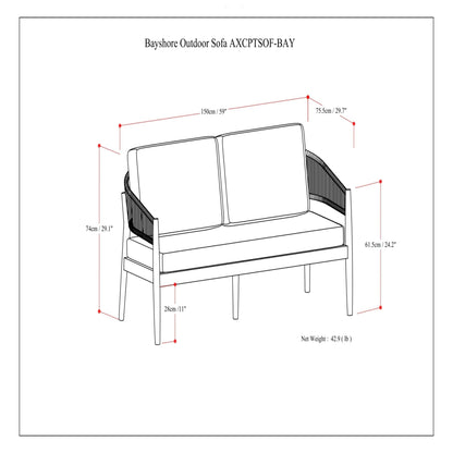 Bayshore - Outdoor Sofa - Natural
