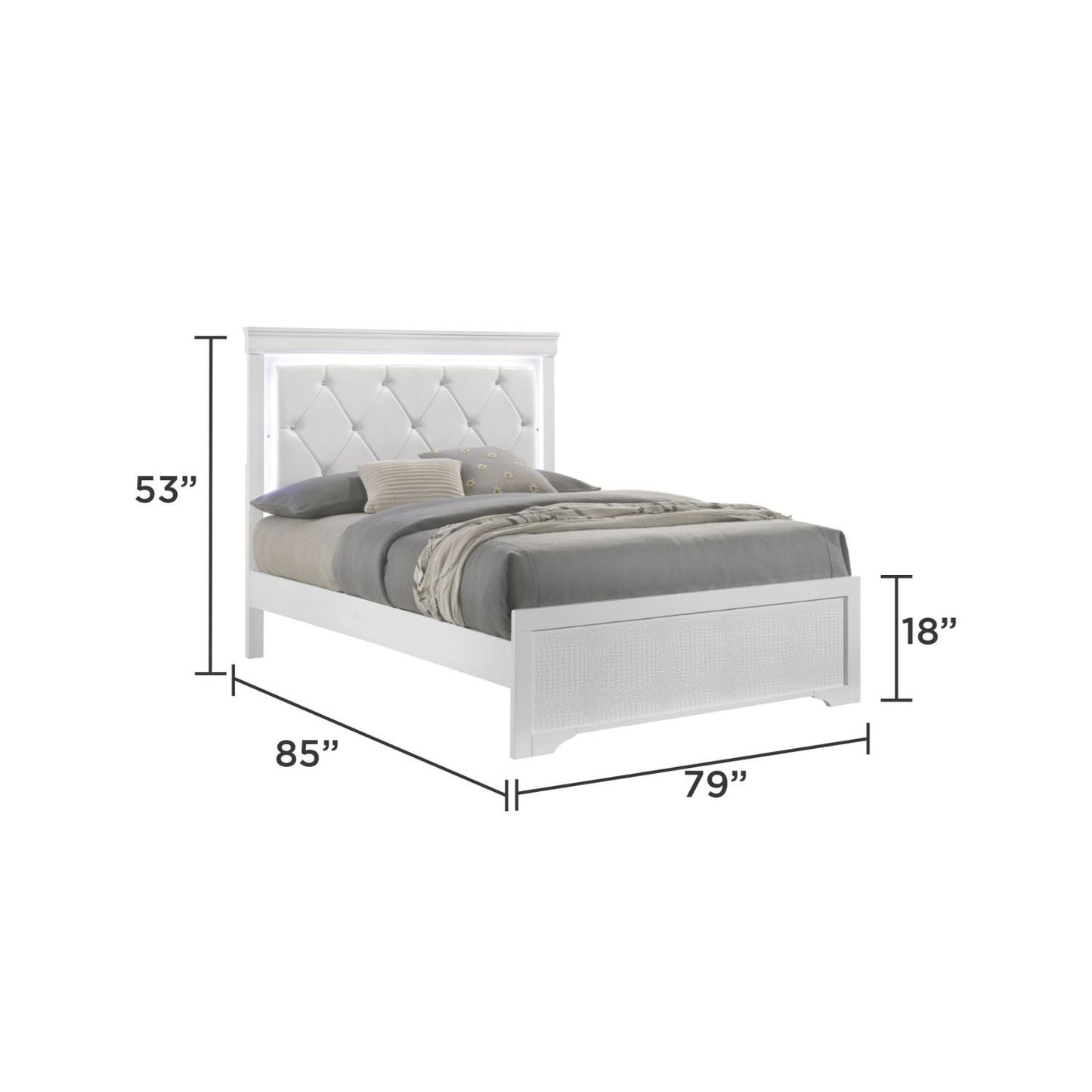 Blaze - Modern Bed With LED Headboard