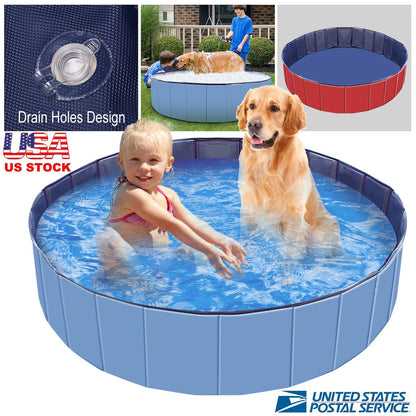 Foldable Pet Swimming Pool - Portable PVC - Gbruno