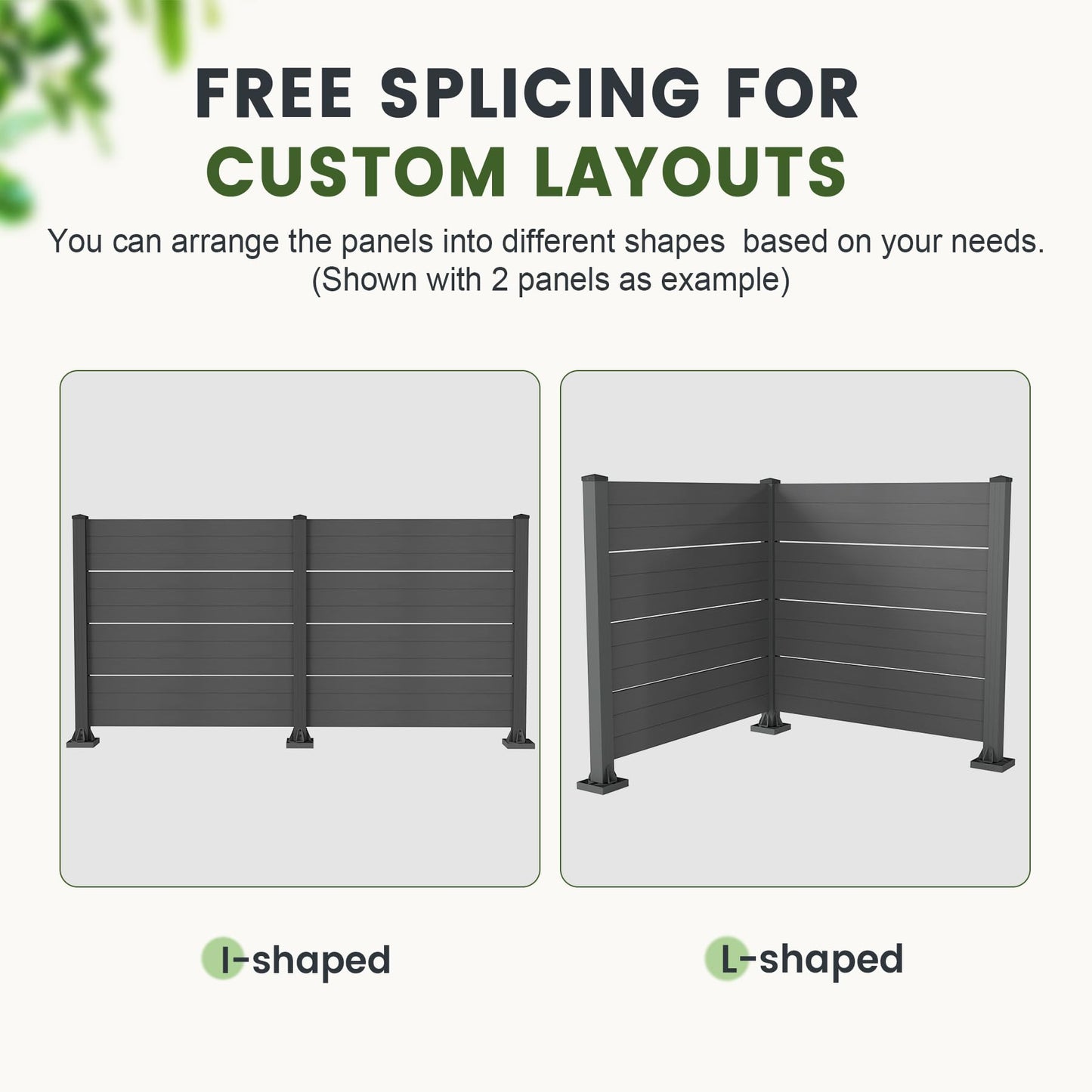 50" W x 49" H Outdoor Privacy Screen, Air Conditioner Fence, All-Weather Vinyl Privacy Fence Screens with Aluminum