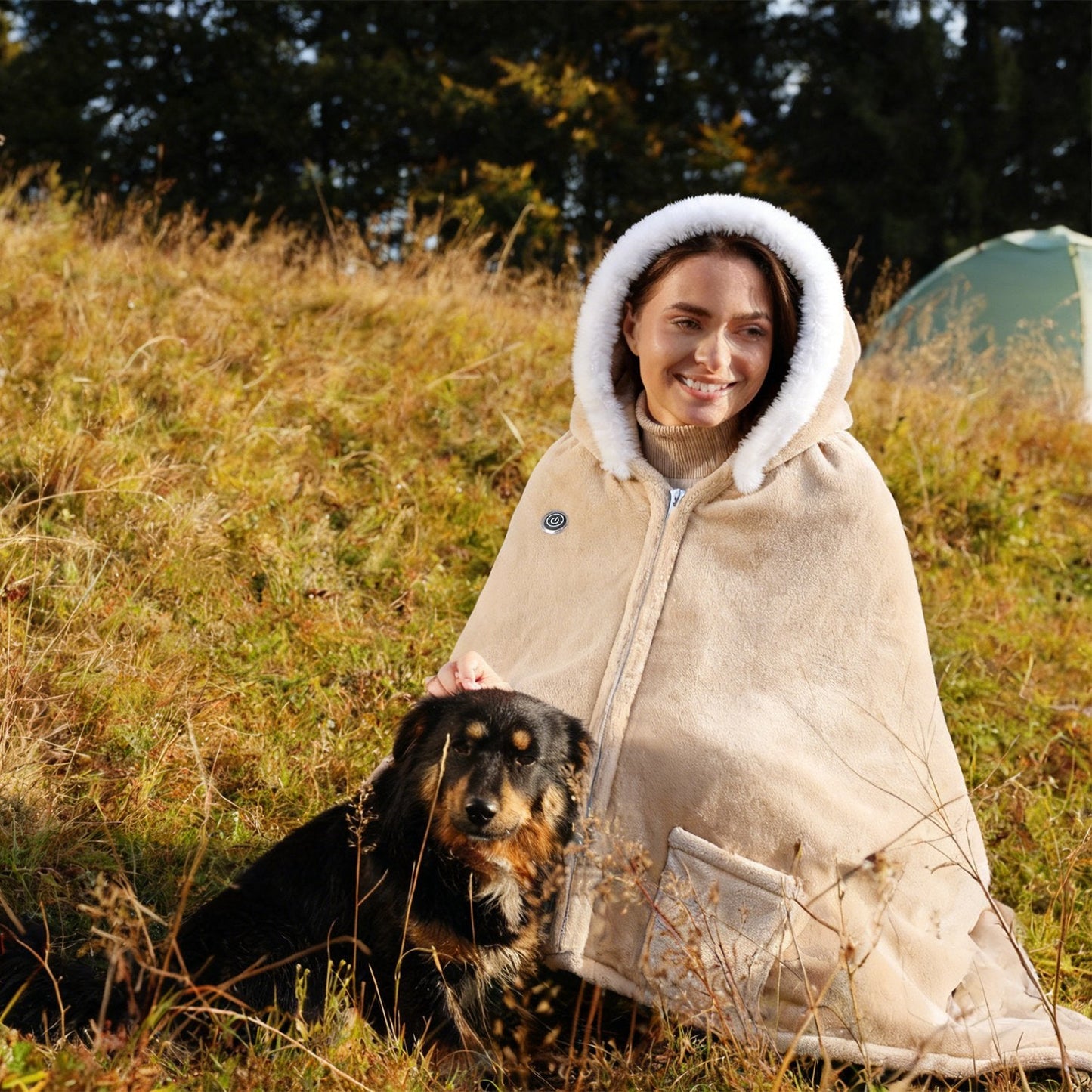 Wearable Heated Blanket with 8 Heating Zones and 3 Temp Levels