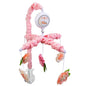 Musical Crib Mobile for Girls Baby Musical Crib Bed Bell Nursery Mobile with 12 Melodies 5 Flower Rattles 3 Modes Volume Adjustment Newborn Gift