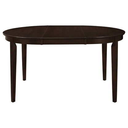Gabriel - Oval 7 Piece Dining Set With Chairs - Cappuccino